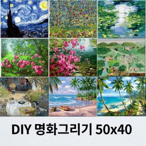 DIY 유화그리기 꽃그림 명화색칠하기 그림그리기 세트