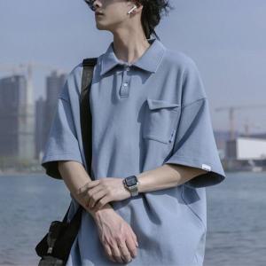 [신세계몰][제라카] 남성 카라 티셔츠 캐주얼 오버핏 여름 반팔 TS230