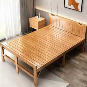 대나무 접이식 평상 조립식 오두막 침대 대나무평상 정원 테이블