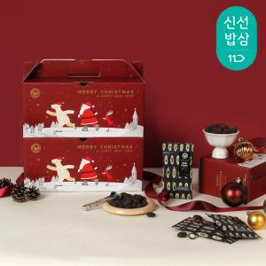 [품질보장] 산과들에 크리스마스 초콜릿 견과류 선물 / 하루견과 순수가온 원데이발란스그린 산타세트