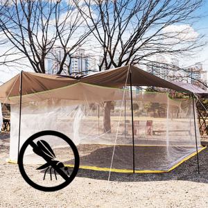 국산 특대형 텐트 모기장 캠핑 야외 차박 사각 방충망 15,20인용