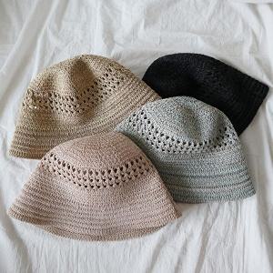 [1300k][라렌트리] 여름 믹스 니트 뜨개 벙거지 모자 버킷햇 (4color)