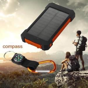 태양열 충전기 보조배터리 휴대용 듀얼 USB 에너지 캠핑 손전등 케이스 DIY 박스 마이크로 출력 20000mAh