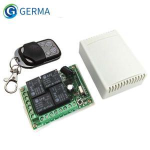 GERMA 433Mhz 무선 스위치 DC12V 4CH 릴레이 리시버 모듈, 4 하단 RF 리모컨 송신기, 차고 자동차 게이트용