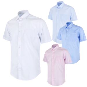 남자흰색와이셔츠 반팔 빅사이즈 남방 여름 화이트 정장 블루 핑크 90 120 와이셔츠 (12종)