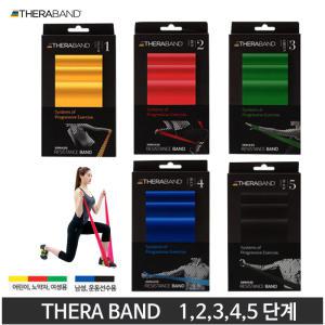 세라밴드 2m 정품 Thera Band - 옐로우 레드 그린 블루 블랙 1 - 5 단계