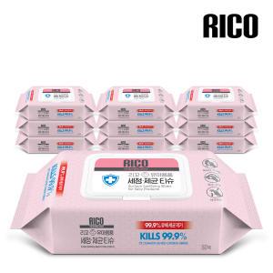 [내일도착] 리꼬베이비 유아용품 세정제균티슈 캡형 50매 10팩