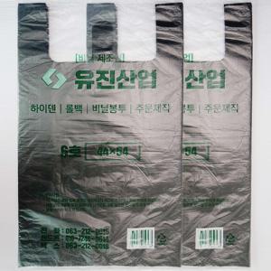 손잡이봉투(검정)6호-140매/마트봉지 쓰레기봉투