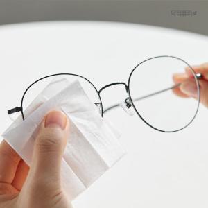 [닥터퓨리]렌즈크리닝 일회용 티슈(개별포장) 100매 x 4개(레몬향) / 렌즈 액정 스마트폰 클리너 안경닦이