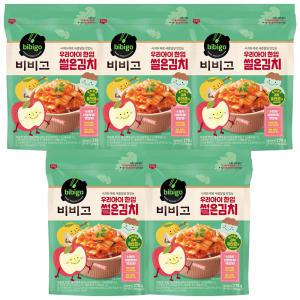 CJ 비비고 우리아이 한입 썰은김치 270g x 5개 / 김치 냉장식품