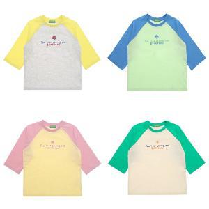 [대구백화점] [베네통키즈]7부 컬러 라글란 티셔츠(QATS07411)