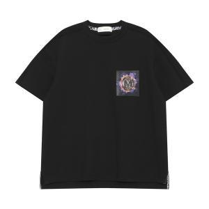 [하프클럽/본]플레임 레이어 파이핑 세미오버 티셔츠 블랙 BN3MTS771BK