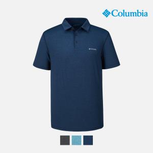 [롯데백화점]컬럼비아 남성 옴니위크 테크트레일 기능성 속건 카라 반팔 티셔츠 AE2933