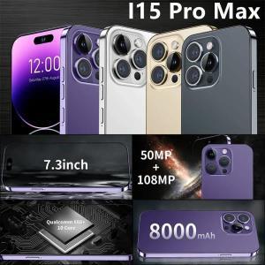 정식발매 스마트폰공기계 공신폰 효도폰 자급제 I15 Pro Max 스마트폰, 안드로이드 8000Mah 배터리, 7.3 인