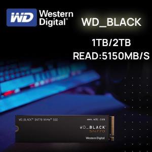 웨스턴 디지털 게임용 노트북 컴퓨터 미니 PC PS5 4.0 Gen4 2280 SSD, SN770 WD BlackNVMe M.2 2TB, 500GB