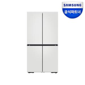 [혜택가129만원대]삼성전자 비스포크 냉장고 RF84C906B4W 875리터 매트 멜로우 화이트