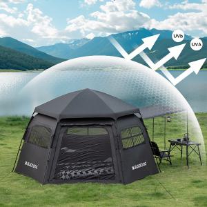 블랙독BLACKDOG 야외 캠핑 육각형 휴대용 접이식 자동 텐트 CBD2300QT012