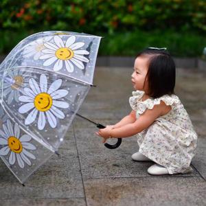 사은품증정 데이지 유아투명우산 안전 창 돔형 아동 어린이우산