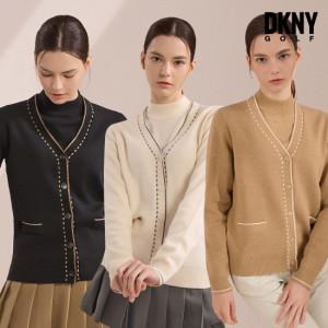 [디케이엔와이골프][DKNY GOLF] 23FW DKNY 밀라노립 가디건+니트세트 여성 3컬러