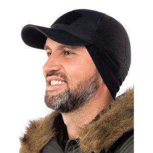 2SBR 2SABERS 귀마개가 있는 Tactical 겨울 야구 모자 - 오퍼레이터 패치 트러커 모자, 블랙.