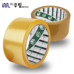 국산 우림 러버테이프 박스테이프 겨울용 중포장 (50Mx50개) 투명 황색