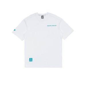 [데상트]데상트 썸머 워딩 백그래픽 반팔 티셔츠 SO223ETS56WHT