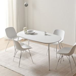 [보루네오] 마르체 밀리 식탁 테이블 화이트 타원형 1400 BPK522