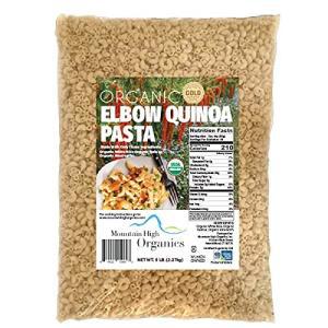 Mountain High Organics Gluten Free Non Gmo Organic Quinoa Pasta, Elbow, 5 Pound Bag, Lb