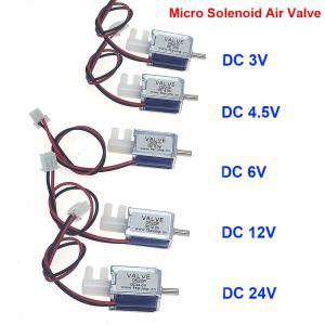 미니 마이크로 솔레노이드 공기 밸브 DC 4.5V 6V 12V 24V 2 위치 3 방향 가스 릴리스 배기 전기 스위치