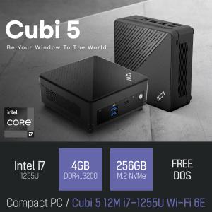 ⓒ MSI Cubi 5 12M i7-1255U Wi-Fi 6E 4GB 256GB / 가정용 사무용 작업용 초소형 미니PC