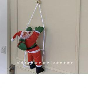 사다리등반 트리 오너먼트 창문 월데코 크리스마스 매달리는 산타 (25cm)