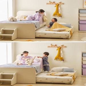 원목 수납형 서랍형 서랍 침대  드래그 및 접합 더블 침대를 갖춘 어린이 학생 청소년을 위한 북유럽 싱글
