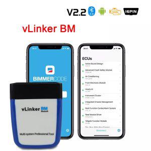 BMW Bimmercode vLinker BM용 자동차 진단 도구 코드 리더 수리 도구 ELM327 V22 블루투스 30 OBD2 스캐너