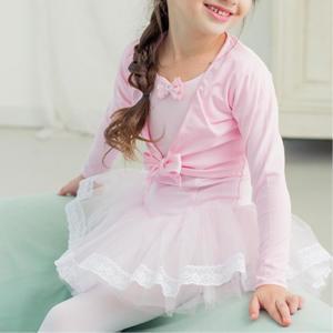 여아 리본묶는 핑크색 발레 볼레로 가디건 문쎈 예쁜치마옷 3세 공연