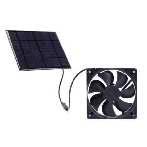 태양열 배기 선풍기 공기 추출기 미니 환풍기 태양 전지 패널 전원 선풍기 개 치킨 하우스 온실용 5W 6V