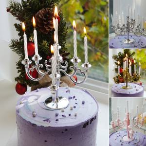 케이크 캔들 생일 샹들리에 초 데코 기념일 이벤트 브라이덜 샤워 촛대 홈 파티