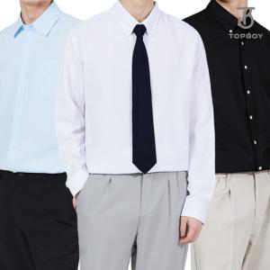 [탑보이] 남녀 셔츠 ~4XL 학생 교복 회사 빅사이즈 남녀공용 반팔 면 정장 직장 기본 남방 린넨 오버핏