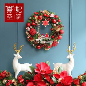 크리스마스 리스 장식 스타일의 화환 문 트리 쇼핑몰 창 호텔 벽