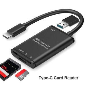 블랙박스리더기 USB C 허브 메모리 카드 리더 3.1 유형 멀티 분배기 OTG 어댑터 TF SD 삼성 레노버 Xiaomi