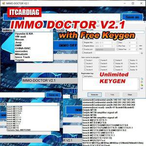 2023 IMMO DOCTOR V2.1 무제한 키젠 멀티 브랜드 Immo Off 소프트웨어 ECU 칩 튜닝, sim2k MT38 ME 17.9.2