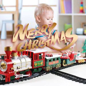 크리스마스트리 프로포즈 전구 장식 크리스마스 기차 세트 전기 장난감 어린이 생일 선물 주위 트리 파티