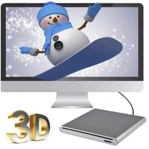 외부 3D 블루레이 버너 DVD 라이터 드라이브 USB 3.0 플레이어 CD 레코더 리더 윈도우 XP 7 8/10 맥 OS용