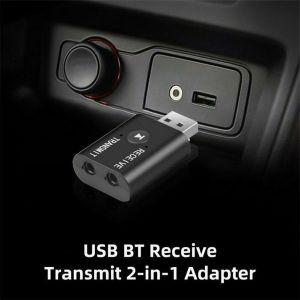 가정 자동차 음악 스트리밍 사운드 시스템 오디오 선 송신기 USB 5.0 리시버 댑터 AUX MP3 MP4 3.5mm