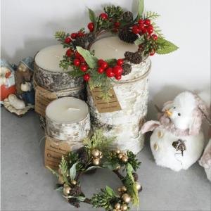 크리스마스 벽 문 열매 리스 장식 소품 나무꾸미기 파티용품 성탄절데코 카페감성 인테리어 오너먼트