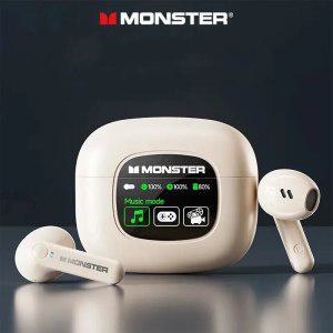 Monster XKT20 무선 이어폰 블루투스 5.4 LED 디스플레이 게임용 헤드셋 스포츠