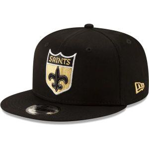 뉴에라 NFL 9FIFTY 조절 가능한 스냅백 모자 원사이즈 핏 (뉴올리언스 세인트 스로우백)