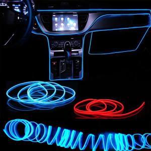 자동차 인테리어 LED 장식 램프 EL 배선 네온 스트립, 유연한 주변 조명, 파티 분위기 다이오드, DIY USB,