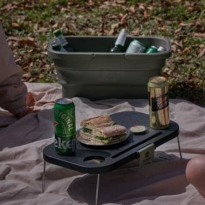 대용량 접이식 바구니 테이블 세트 폴딩 바스켓 휴대용 야외 피크닉 캠핑