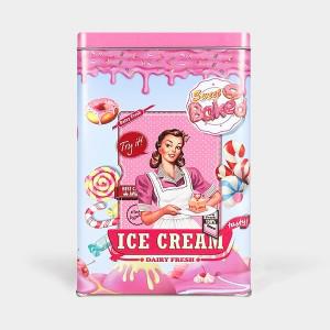 [하프클럽/오허브]사각 틴케이스 아이스크림 제작 수납상자 티백보관함