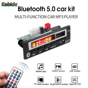 차량용 블루투스 USB AUX FM 라디오 V5.0 무선 수신기 MP3 5V 12V Mp3 디코더 보드 1 D